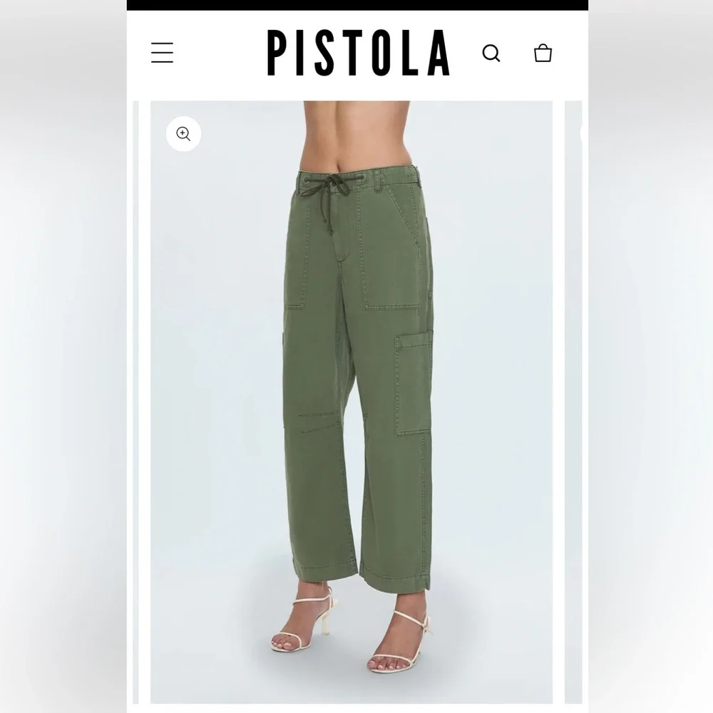 Pistola Sabrina Curved Utility Pants in Meadow - Picture 4 of 8
